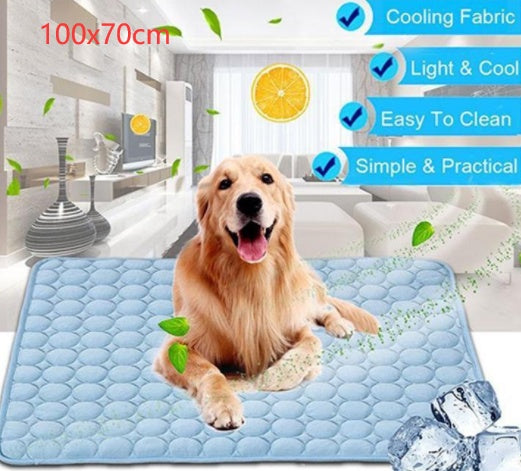Pet Dog Cat Cooling Pad Ice Silk Summer silk fibers Cold Nest Cushion Mat