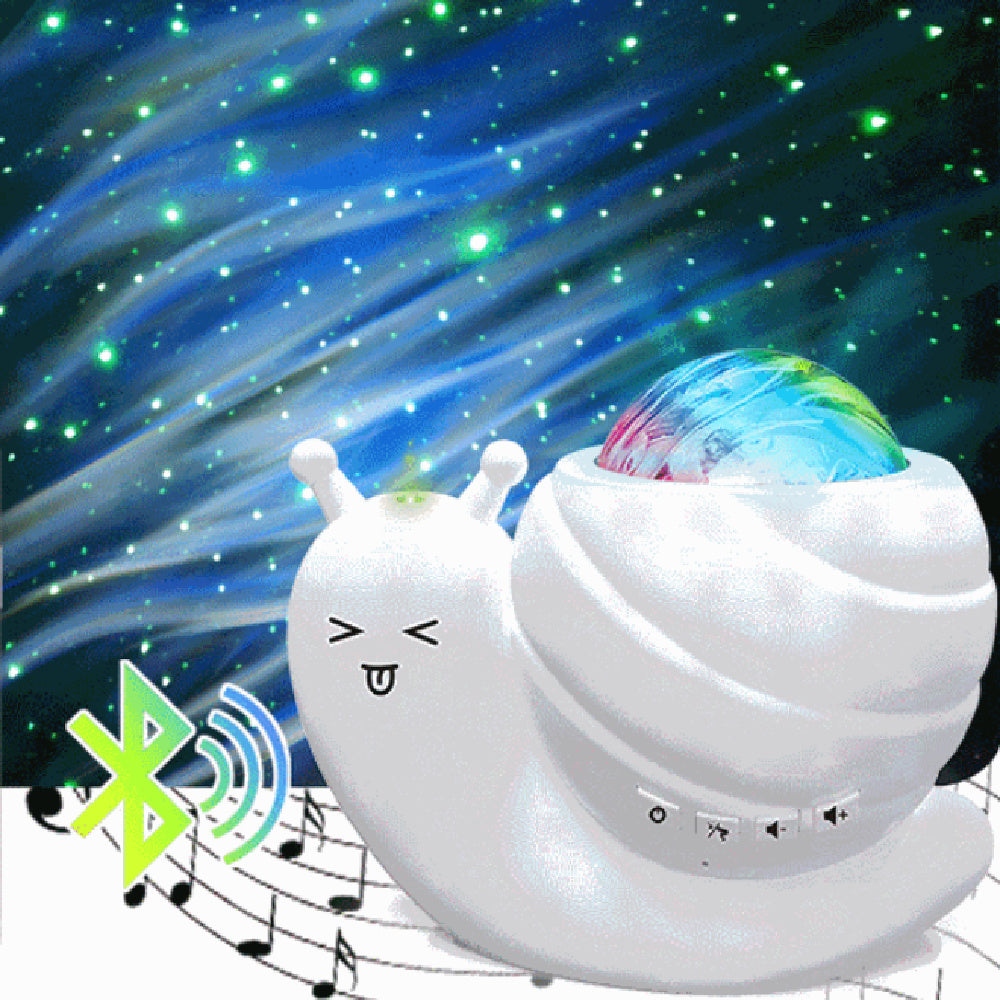 Snail Starry Sky Projection Lamp with USB & Remote Control