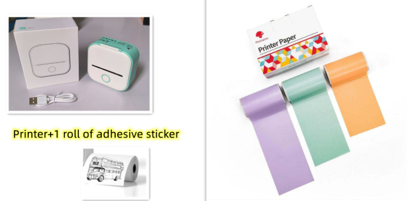 Portable Mini Thermal Label Printer Bluetooth Inkless Photo Printer