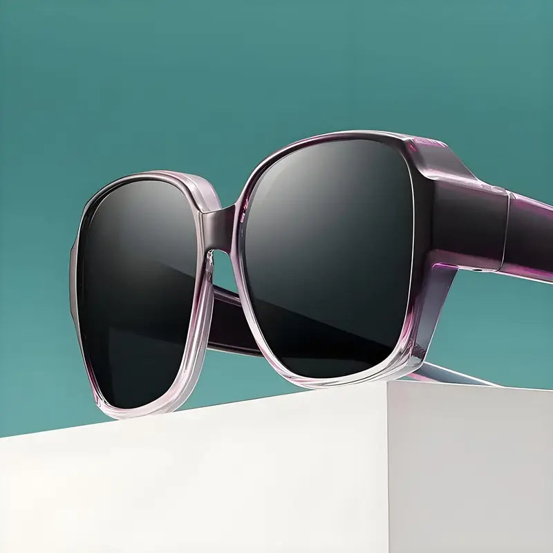 Dual-Use Clip-On Glasses with Crystals, Polarized & Blue-Light
