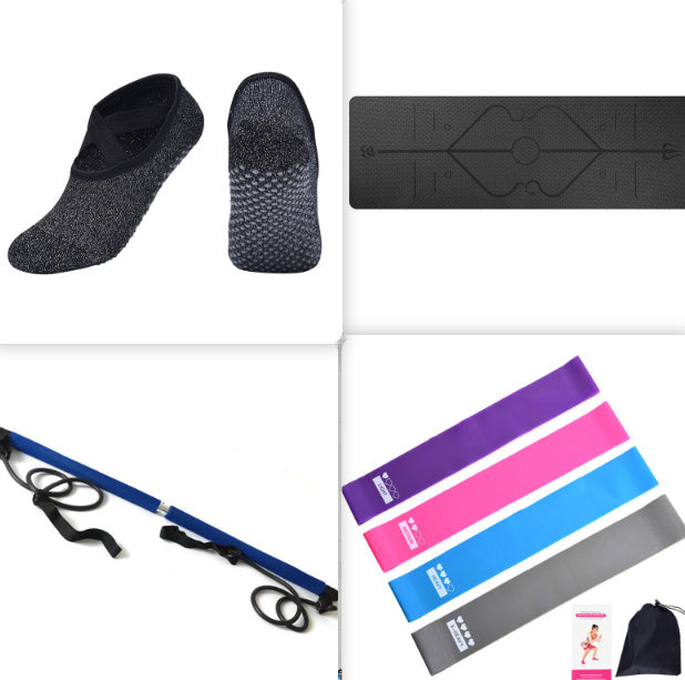 Non Slip TPE Yoga Mat with Position Line for Beginners 6mm Thick