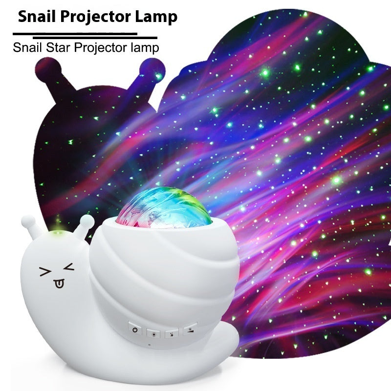 Snail Starry Sky Projection Lamp with USB & Remote Control