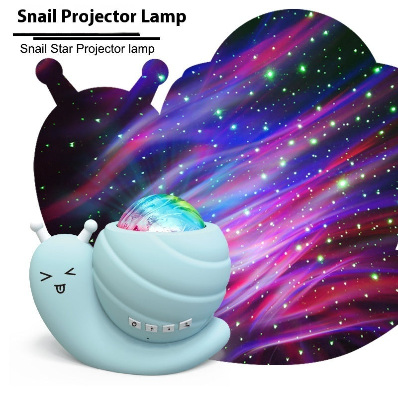 Snail Starry Sky Projection Lamp with USB & Remote Control
