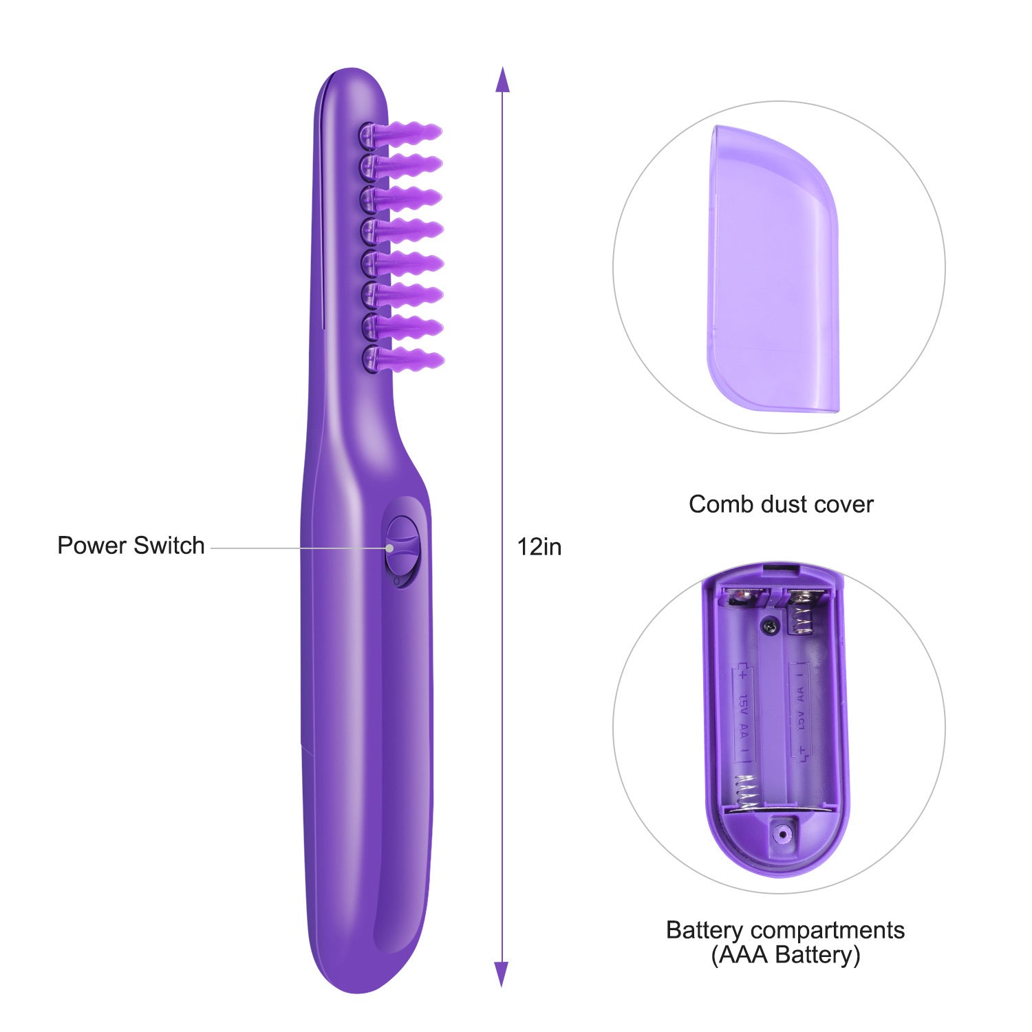 Electric Detangling Brush with Scalp Massage for Wet & Dry Hair
