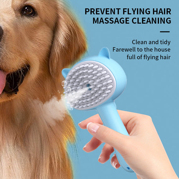 Hair Cleaning Brush With Mist Multifunctional Cat Grooming Brush Rechargeable Se