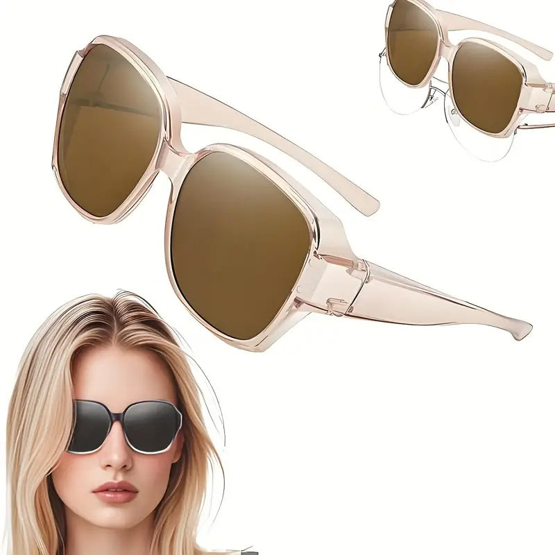 Dual-Use Clip-On Glasses with Crystals, Polarized & Blue-Light