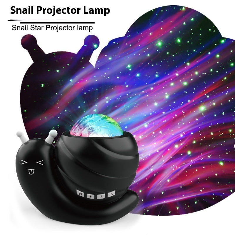 Snail Starry Sky Projection Lamp with USB & Remote Control
