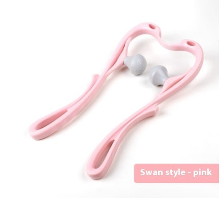 6-Roller Neck Massager with Natural Jade Scraping Board, Unisex