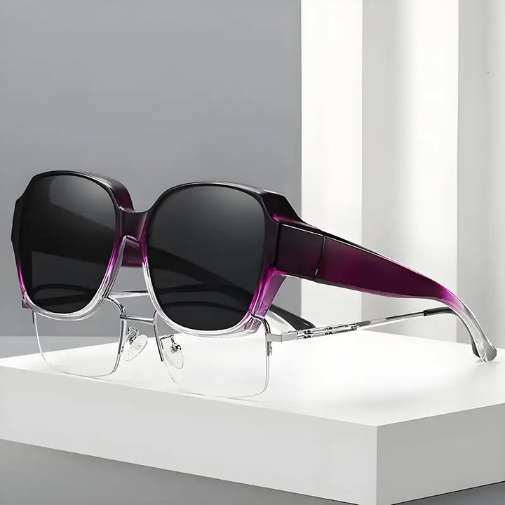 Dual-Use Clip-On Glasses with Crystals, Polarized & Blue-Light