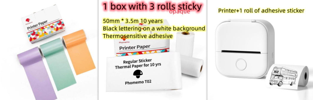 Portable Mini Thermal Label Printer Bluetooth Inkless Photo Printer