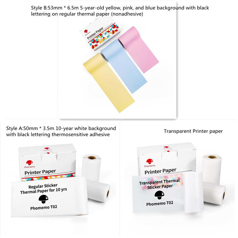 Portable Mini Thermal Label Printer Bluetooth Inkless Photo Printer