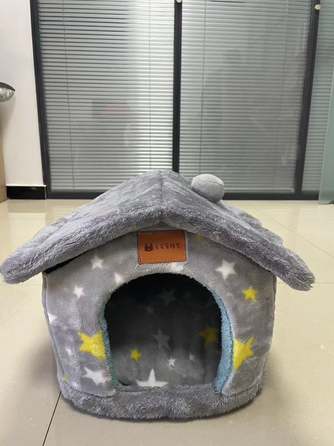 Foldable Dog House & Cat Bed Warm Winter Pet Nest Kennel Cave