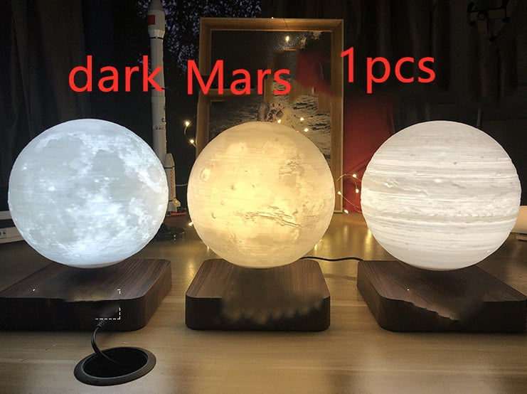 Magnetic Levitation Moon Lamp 3D Printed Planet Night Light Decor