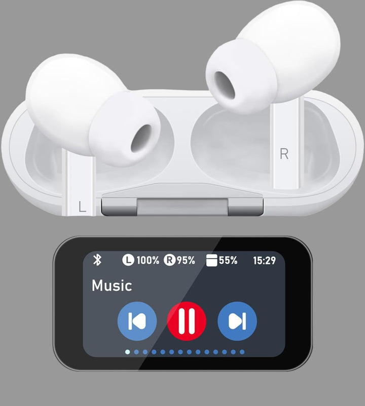 Wireless Bluetooth 5.4 Earbuds with Touch Screen & ANC ENC Mic