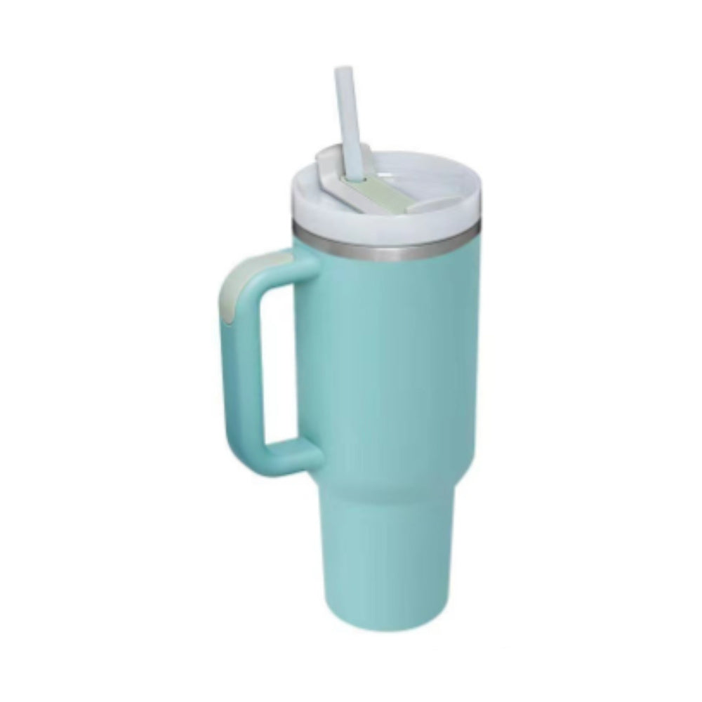 40oz Stainless Steel Tumbler with Handle Straw Insulated Travel Mug