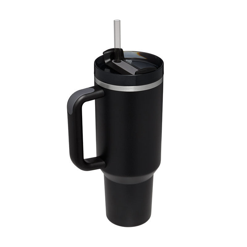 40oz Stainless Steel Tumbler with Handle Straw Insulated Travel Mug