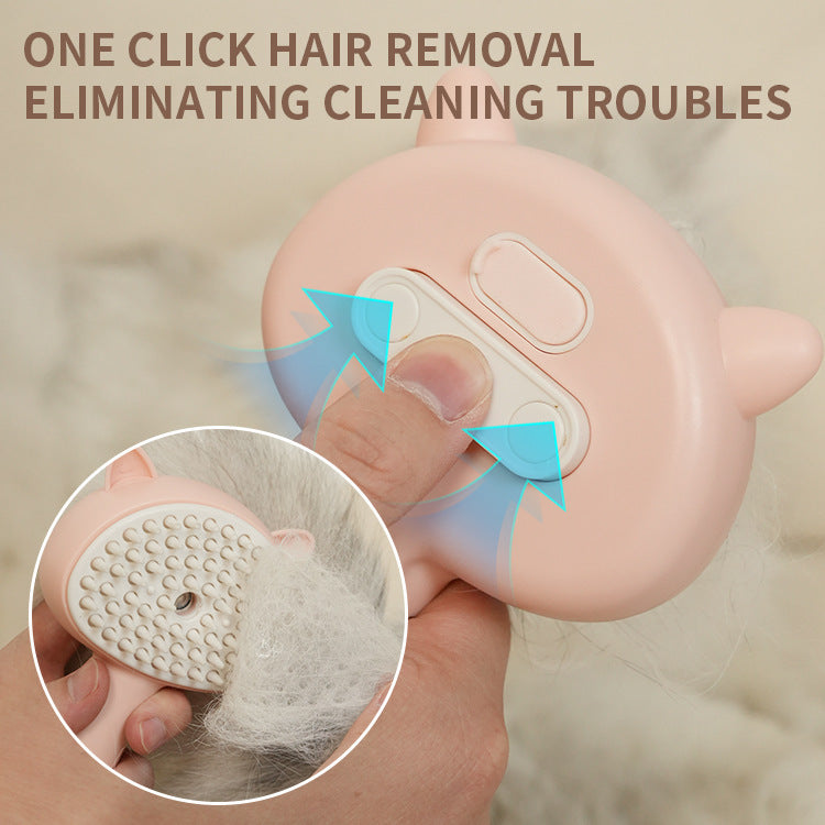 Hair Cleaning Brush With Mist Multifunctional Cat Grooming Brush Rechargeable Se