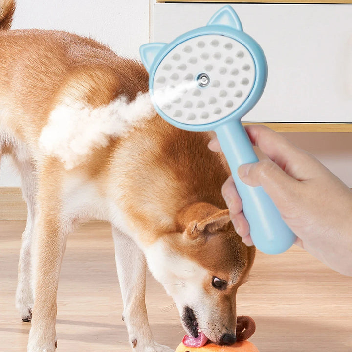 Hair Cleaning Brush With Mist Multifunctional Cat Grooming Brush Rechargeable Se