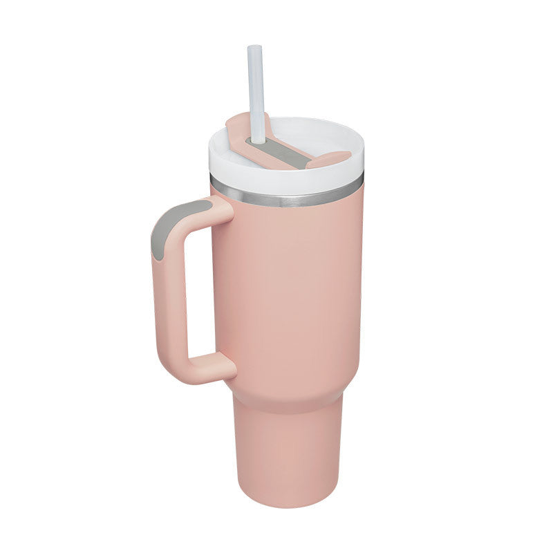 40oz Stainless Steel Tumbler with Handle Straw Insulated Travel Mug